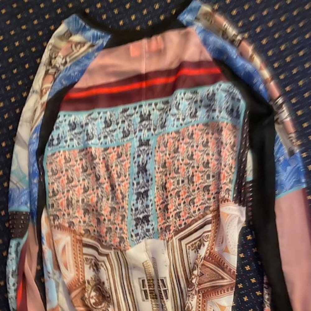 Sheer Printed Lightweight Sweatshirt Top